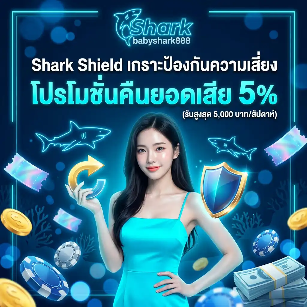 3: Shark Shield เกราะป้องกันความเสี่ยง โปรโมชั่น คืนยอดเสีย 5% (รับสูงสุด 5,000 บาท/สัปดาห์)